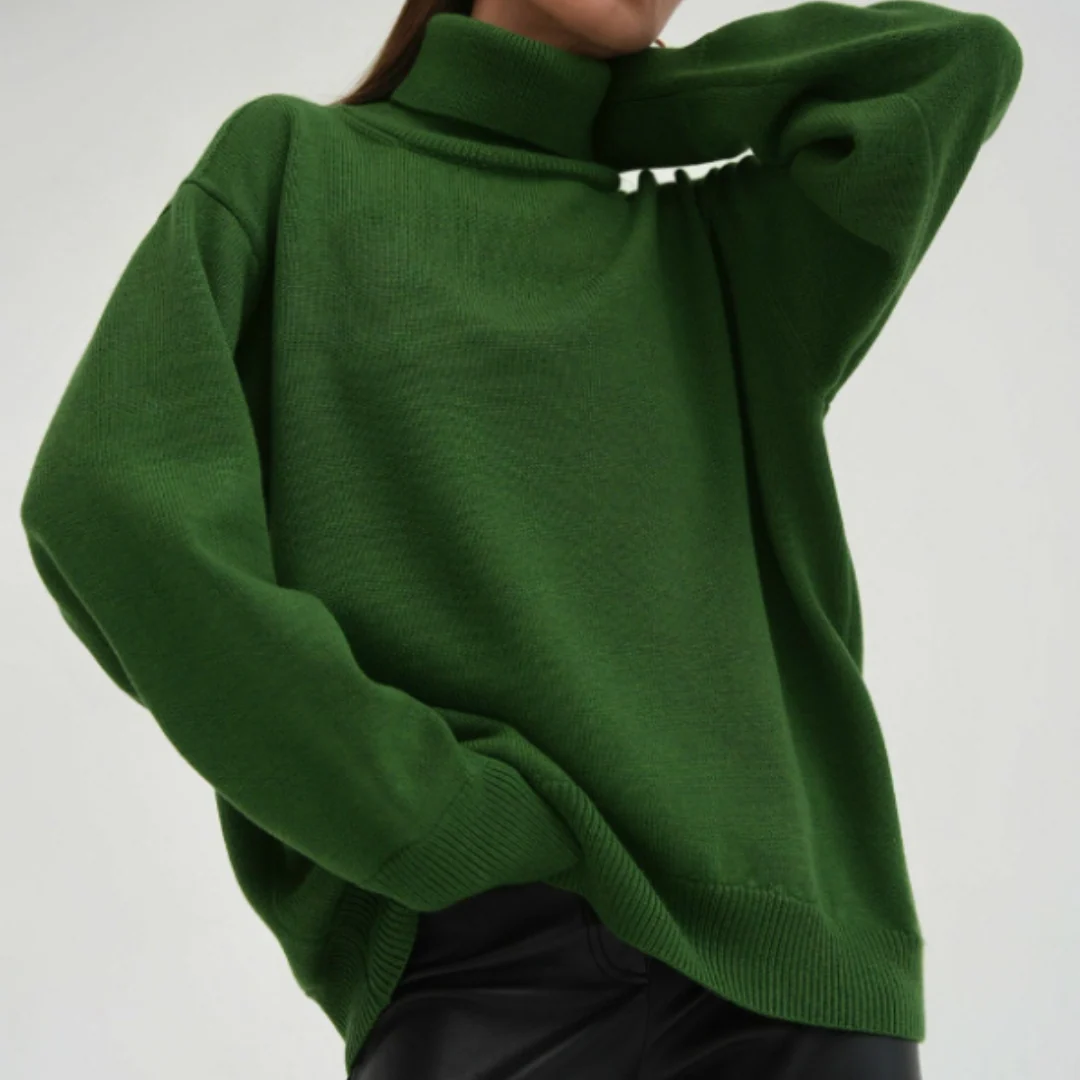 Turtleneck Sweater Women Warm Modern Long Sleeve Winter Jumper - Image 6
