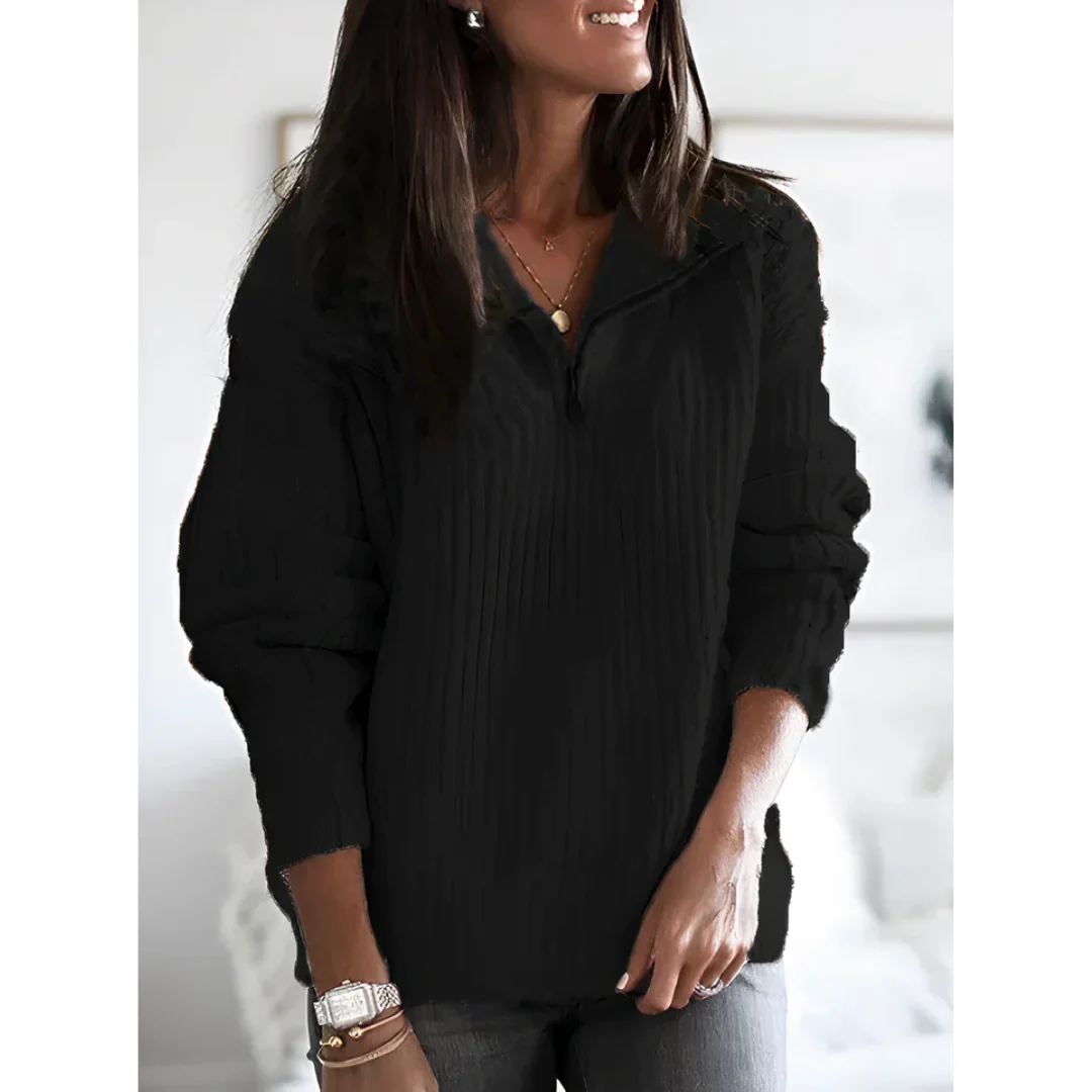 Winter Sweater Women Classic Zippered Casual Style - Image 3