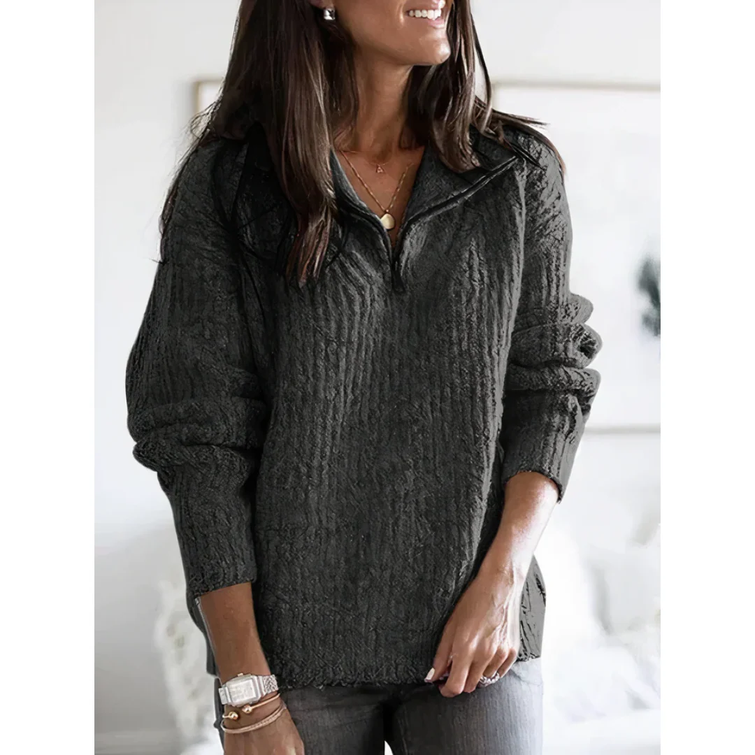 Winter Sweater Women Classic Zippered Casual Style - Image 5