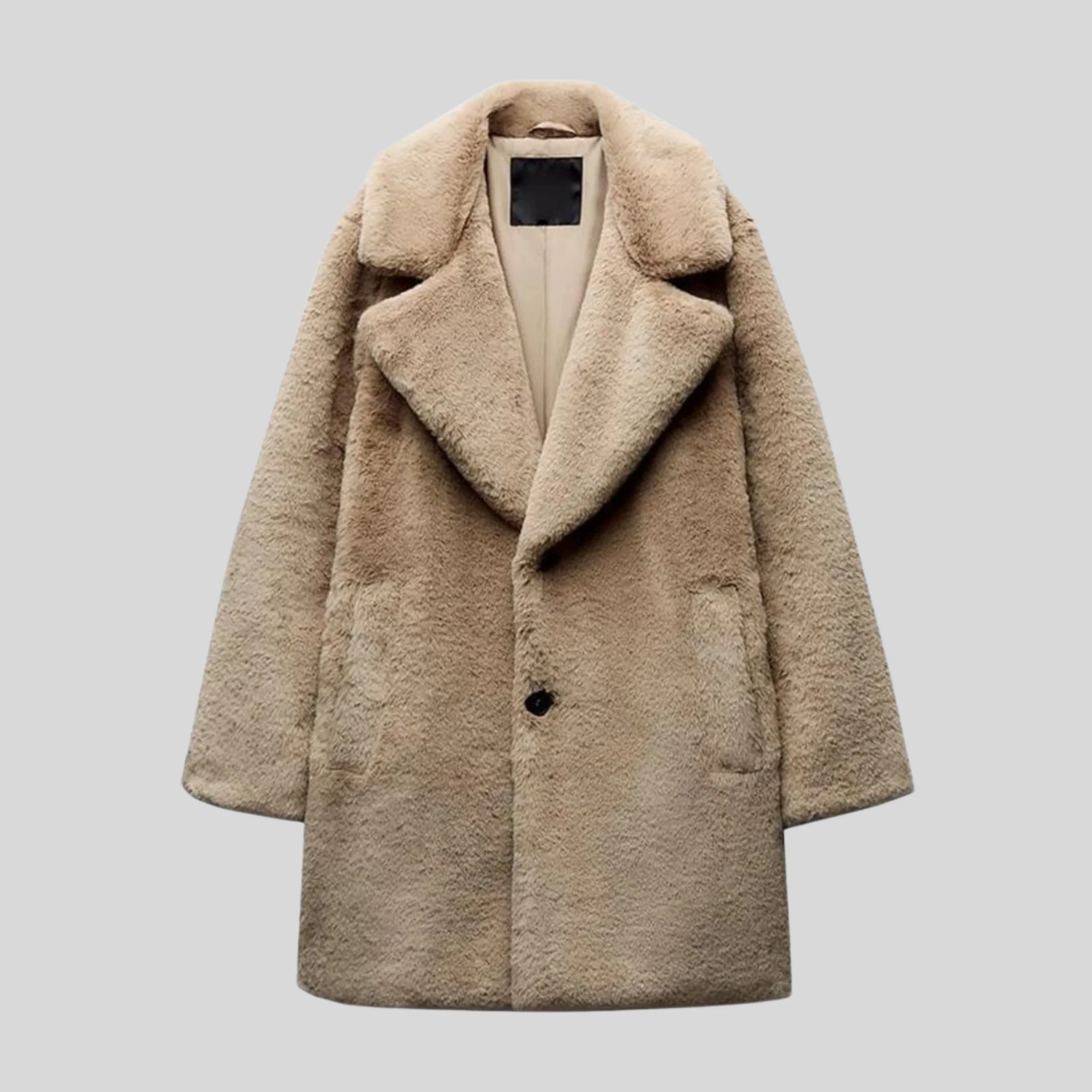 Teddy Coat Women Warm Classic Long Coat Cozy Outerwear