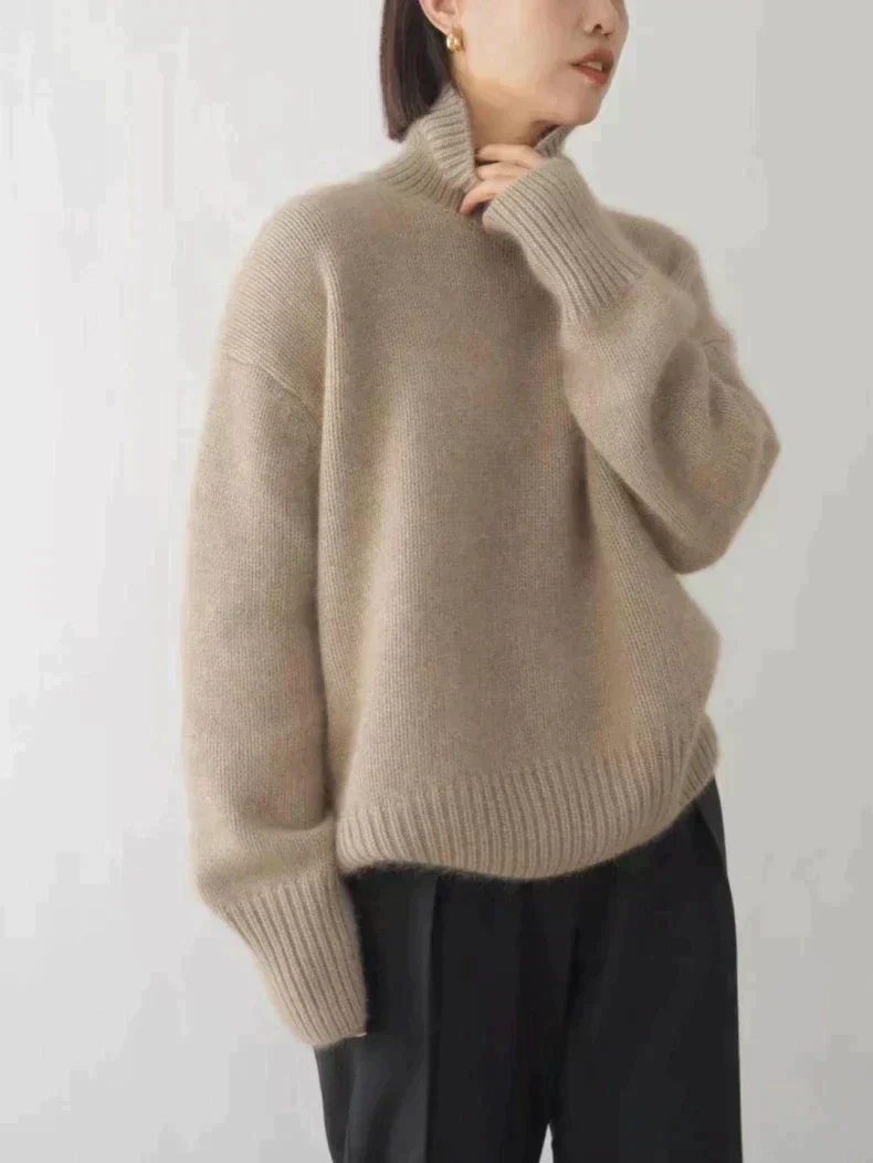 Turtleneck Sweater Women Warm Elegant Long Sleeve Casual Top - Image 5