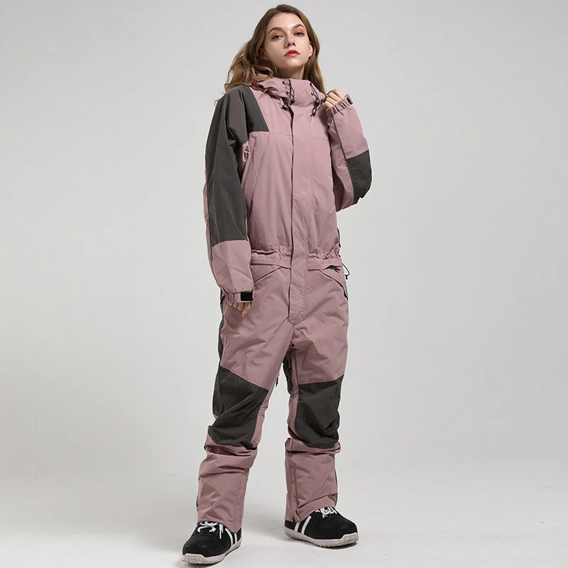 Ski Overall Unisex Waterproof Breathable One-piece Construction - Image 3