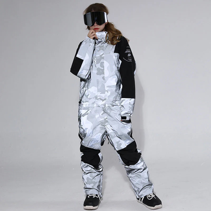 Ski Overall Unisex Waterproof Breathable One-piece Construction - Image 4