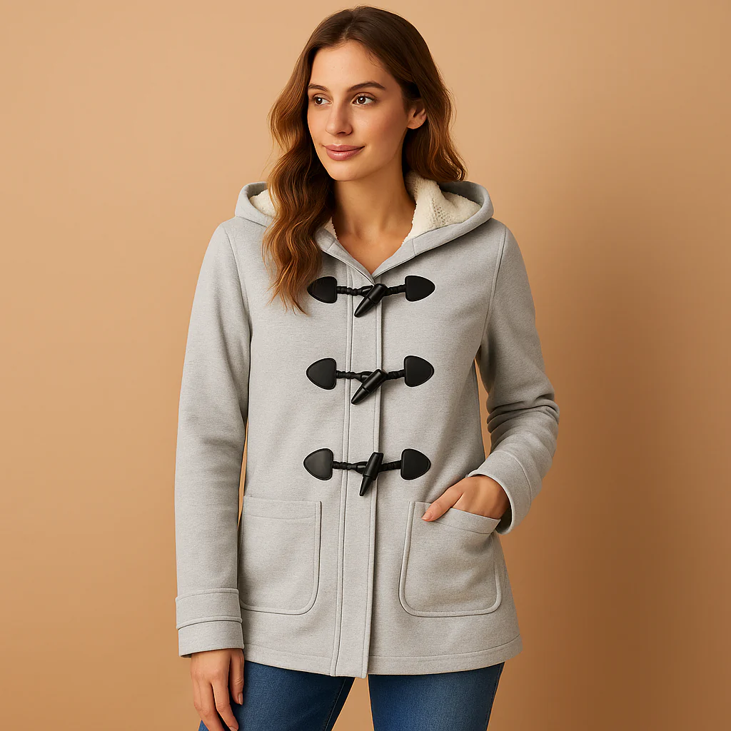 Long Winter Coat Women Hooded Windproof Long Front Zipper Closure