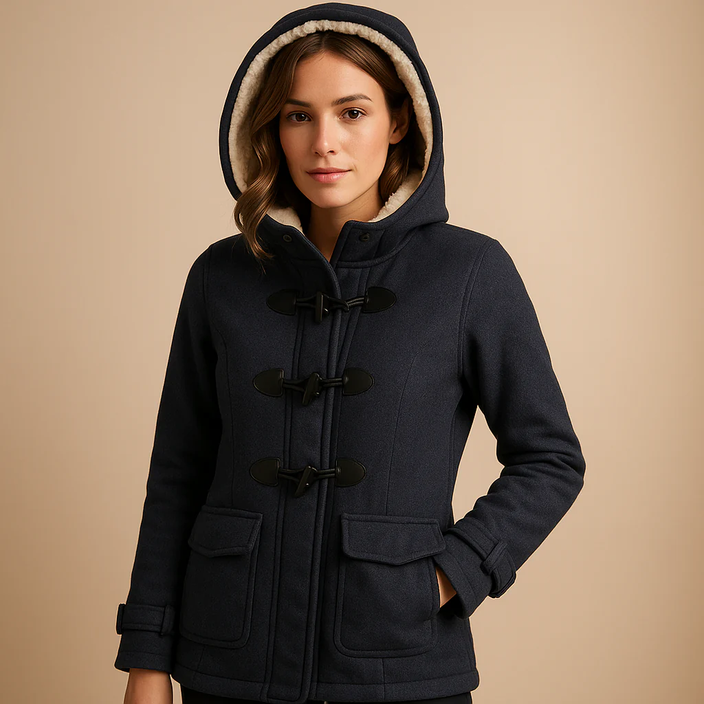 Long Winter Coat Women Hooded Windproof Long Front Zipper Closure - Image 3