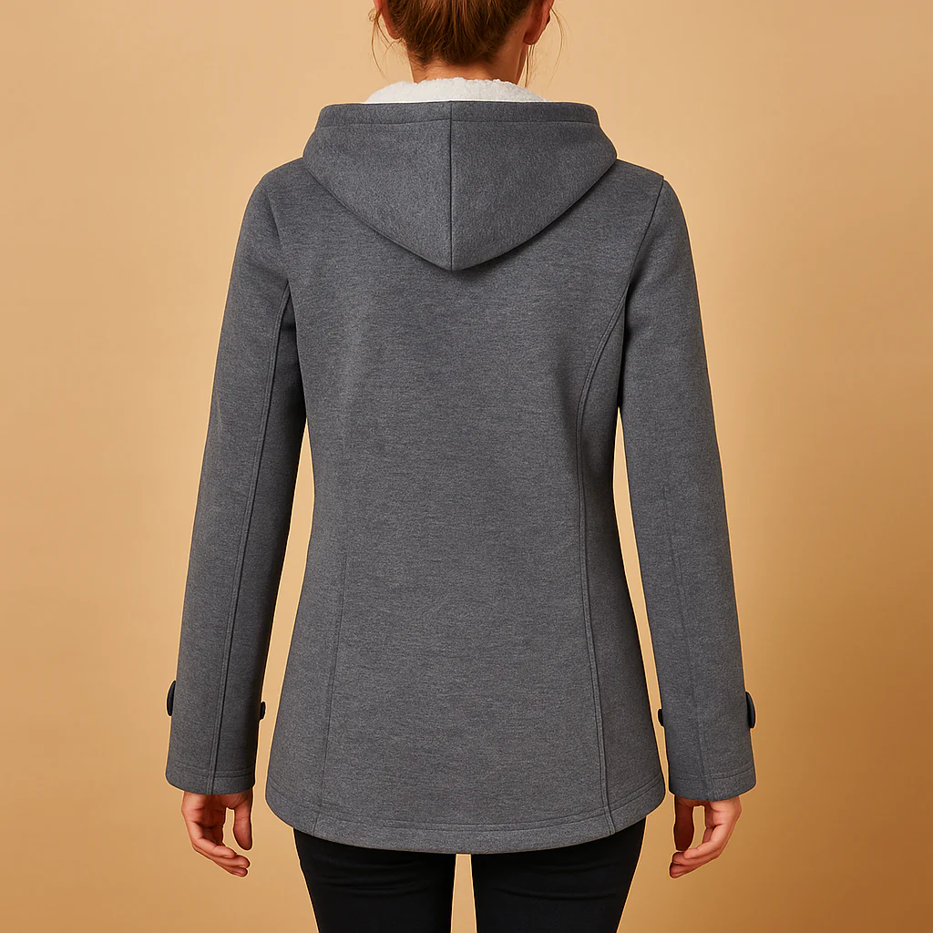 Long Winter Coat Women Hooded Windproof Long Front Zipper Closure - Image 7