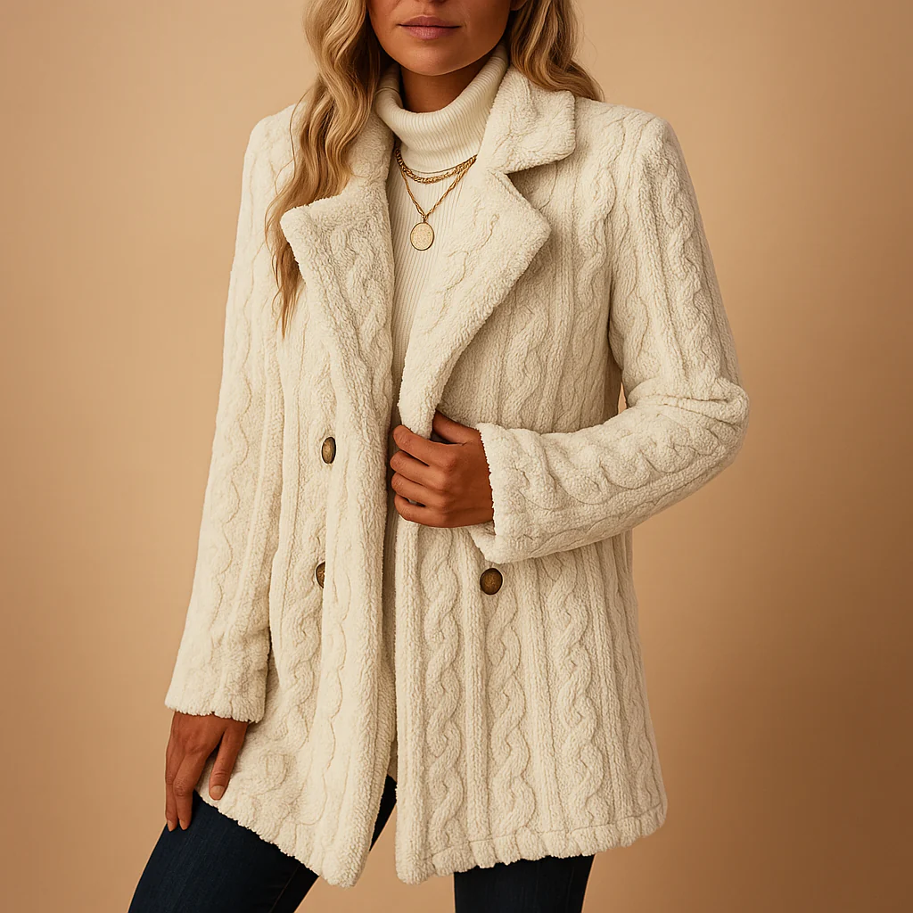 Winter Coat Women Fitted Design in Structured Construction Garment - Image 4