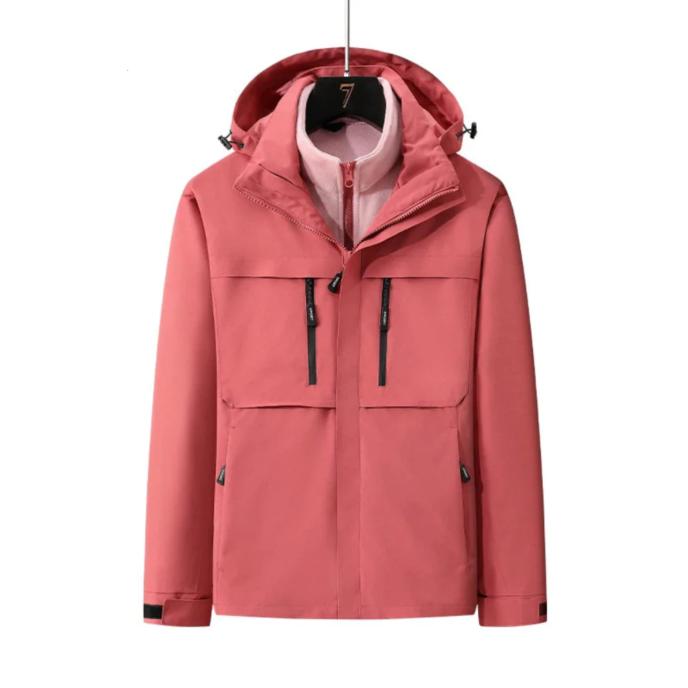 Ski Jacket Women Removable Inner Layer and Front Zipper Closure - Image 4