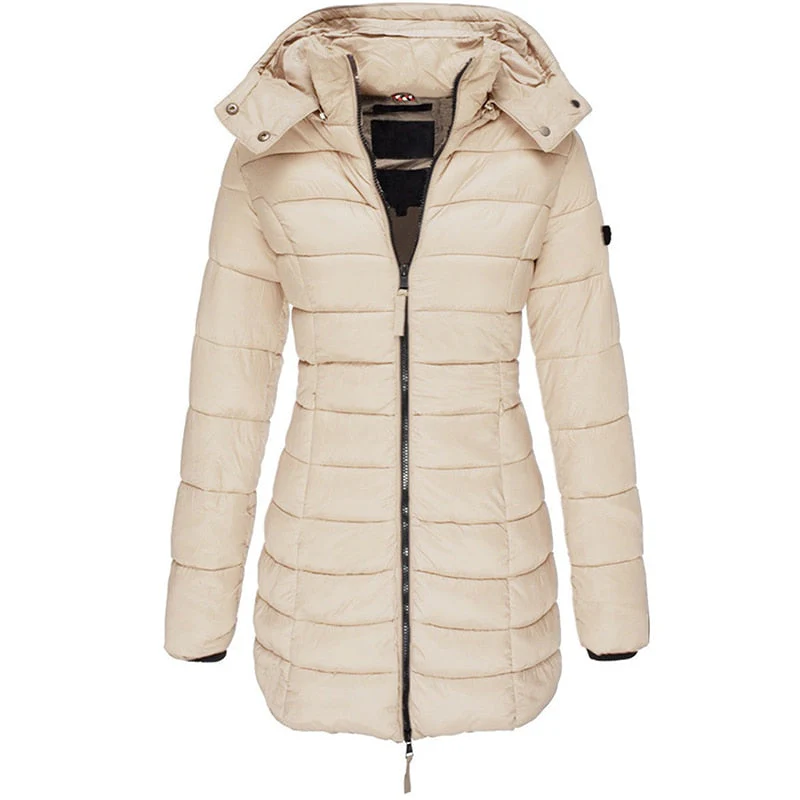 Parka Coat Women Long Hooded Insulated Winter Outerwear - Image 5