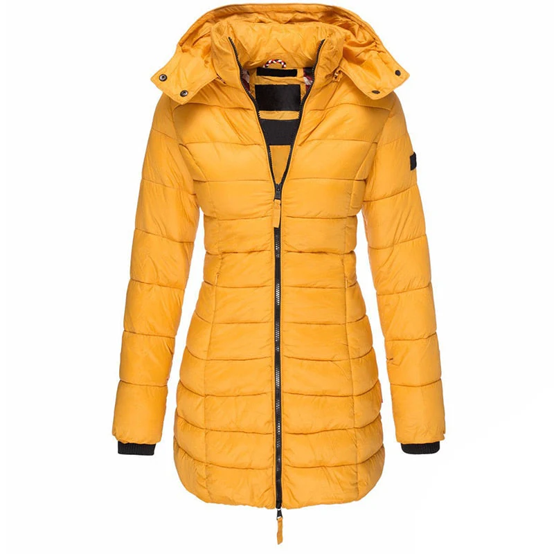 Parka Coat Women Long Hooded Insulated Winter Outerwear - Image 7