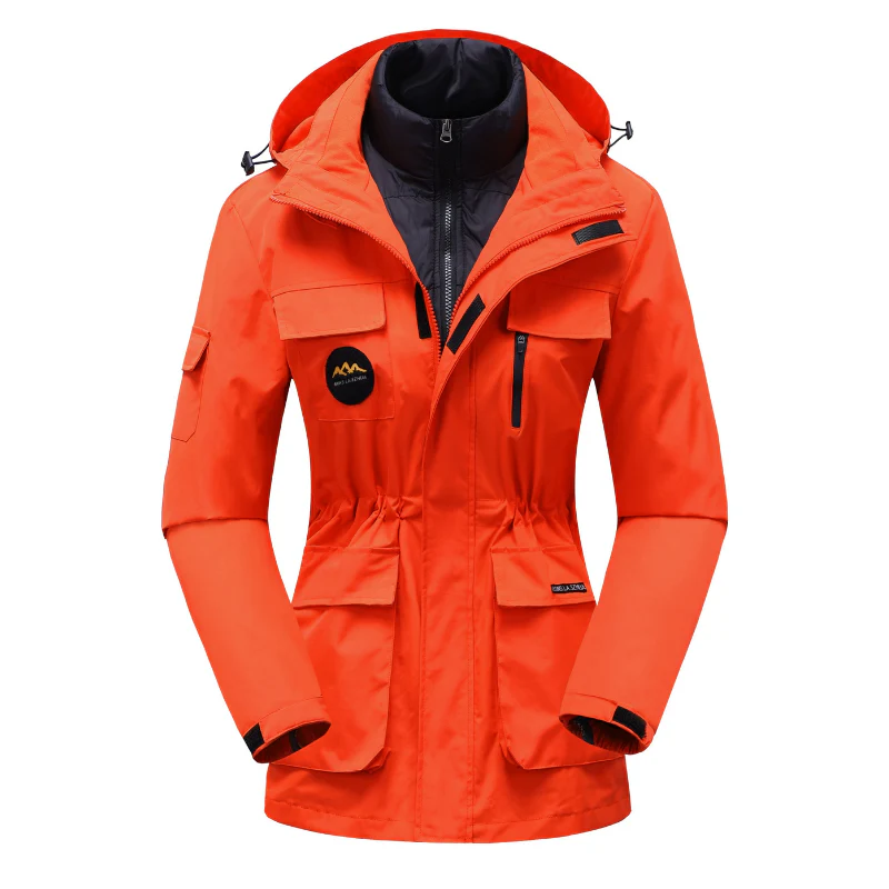 Ski Jacket Women Detachable Hood and Full Length Zipper Extended Cut - Image 4