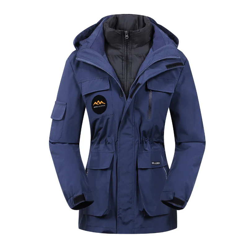 Ski Jacket Women Detachable Hood and Full Length Zipper Extended Cut - Image 7