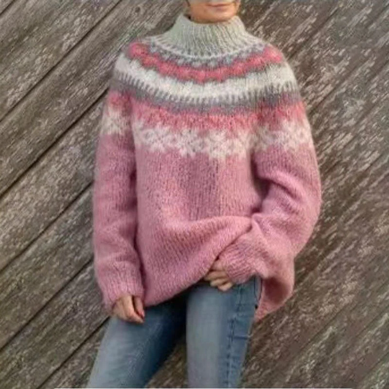 Sweater Women Round Neck Winter Fit Soft Warmth - Image 2