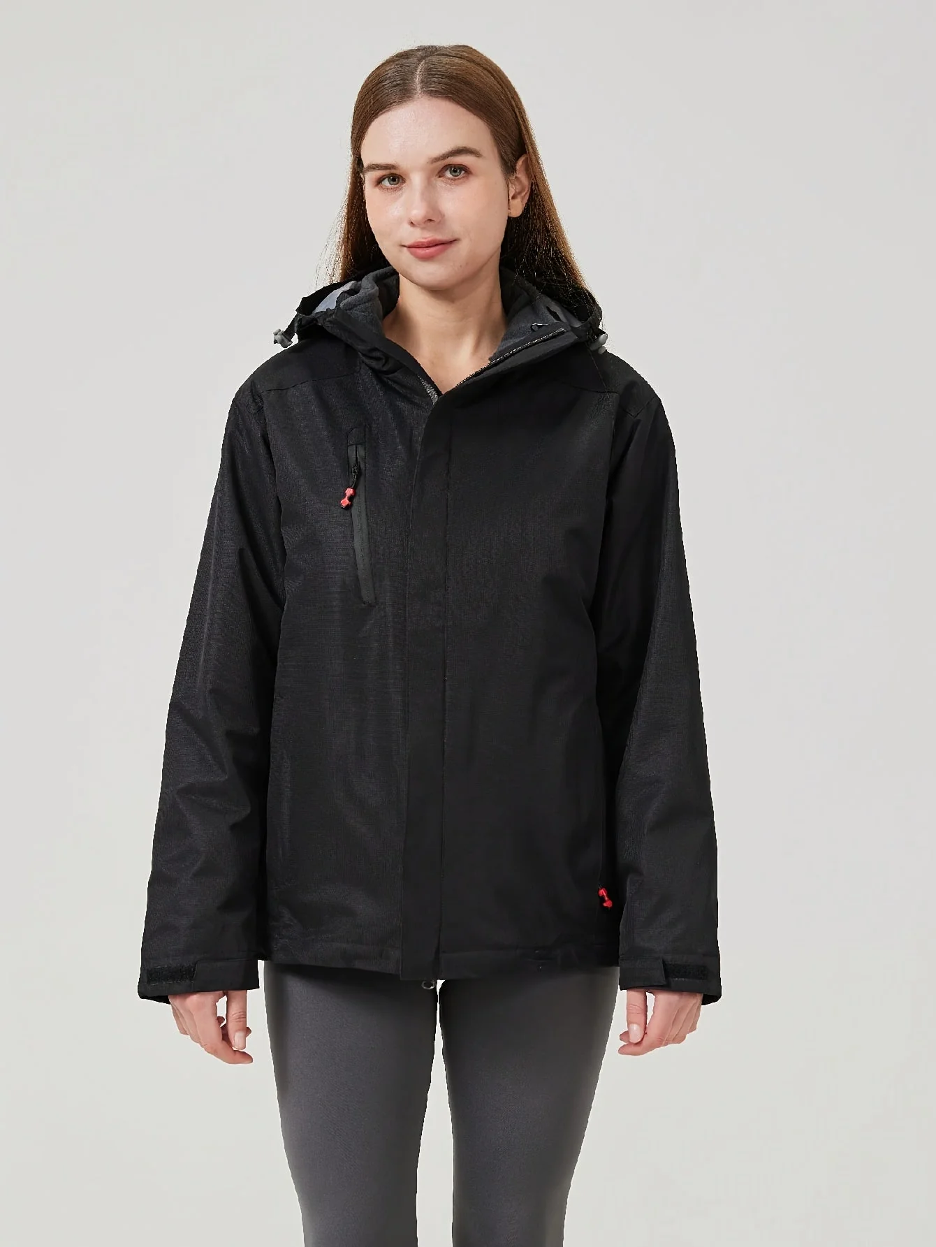Winter Outdoor Ski Jacket Women Full Length Zipper Closure - Image 4