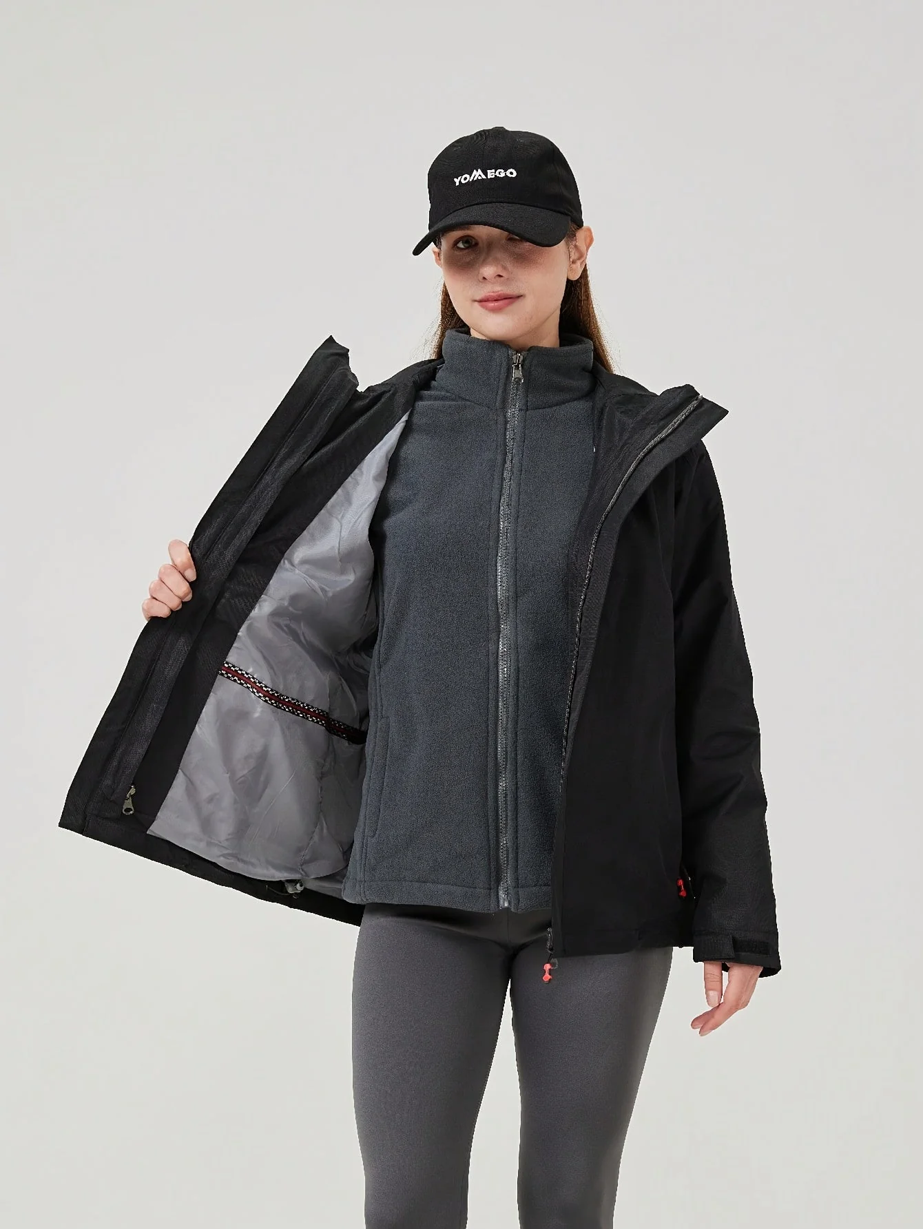 Winter Outdoor Ski Jacket Women Full Length Zipper Closure - Image 5