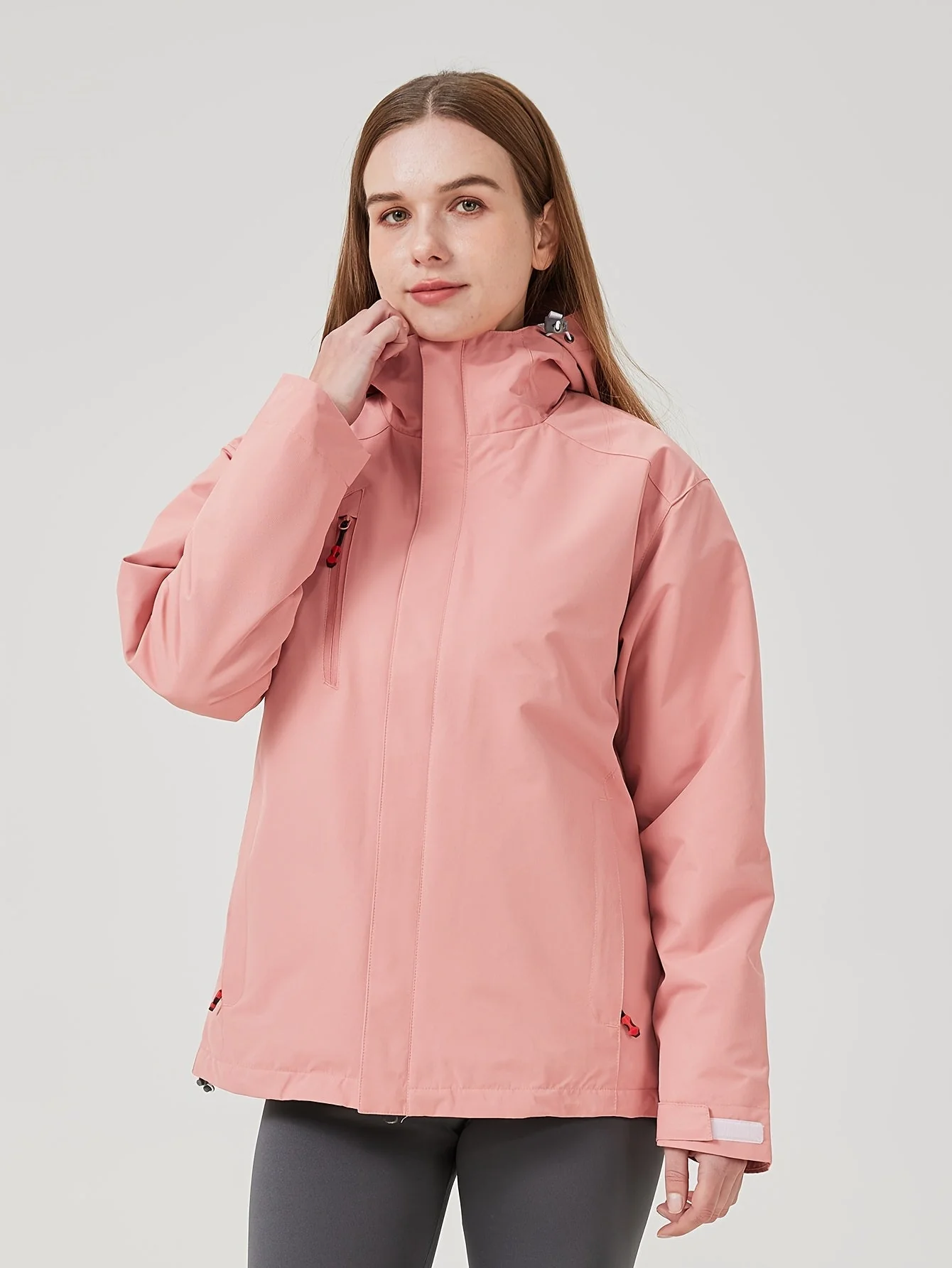 Winter Outdoor Ski Jacket Women Full Length Zipper Closure - Image 6