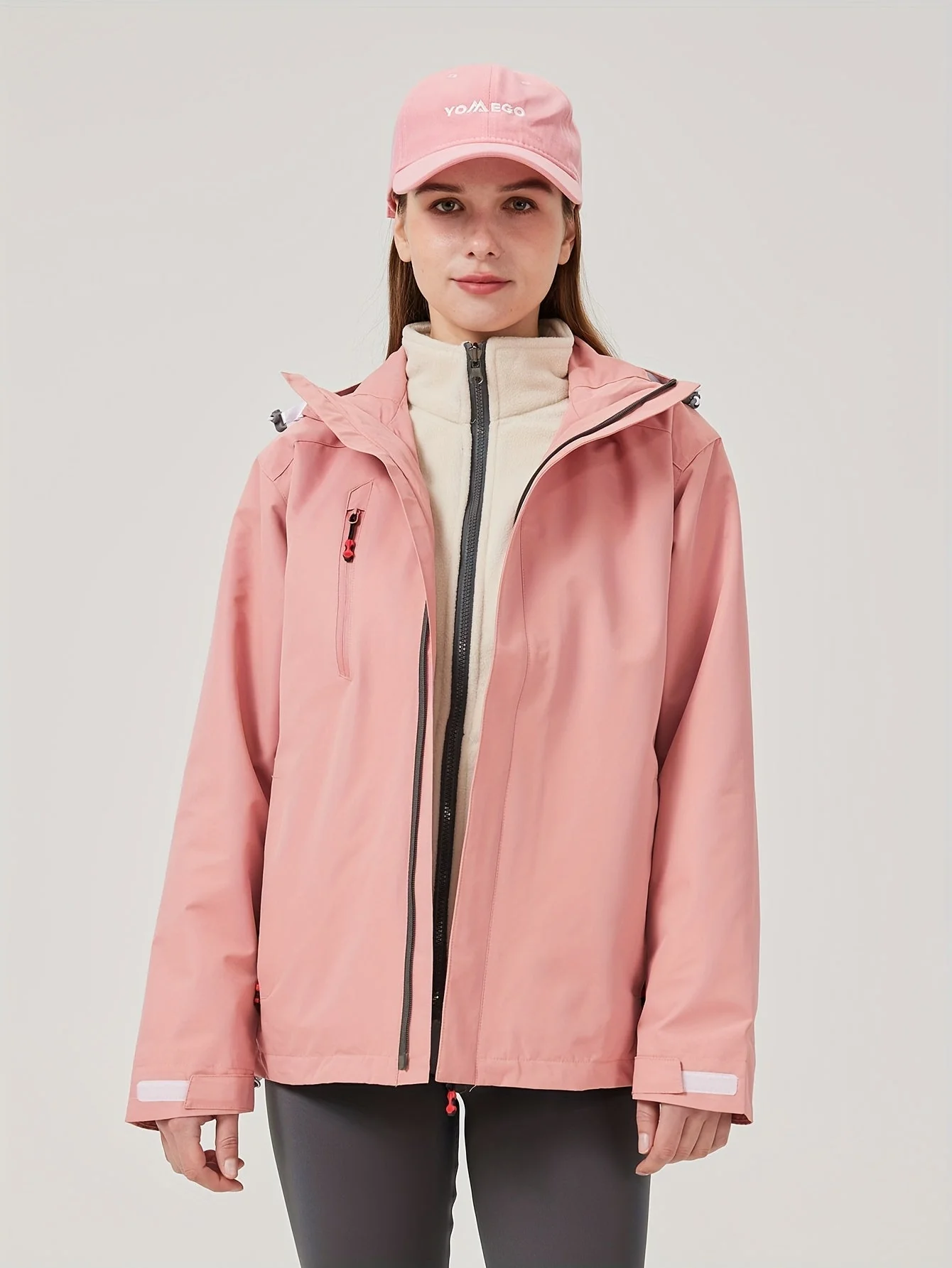 Winter Outdoor Ski Jacket Women Full Length Zipper Closure - Image 7