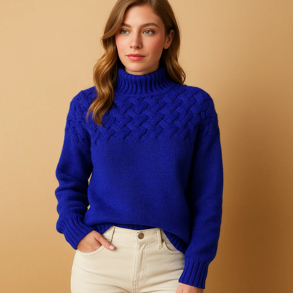 Turtleneck Sweater Women Long Relaxed Fit Design - Image 5