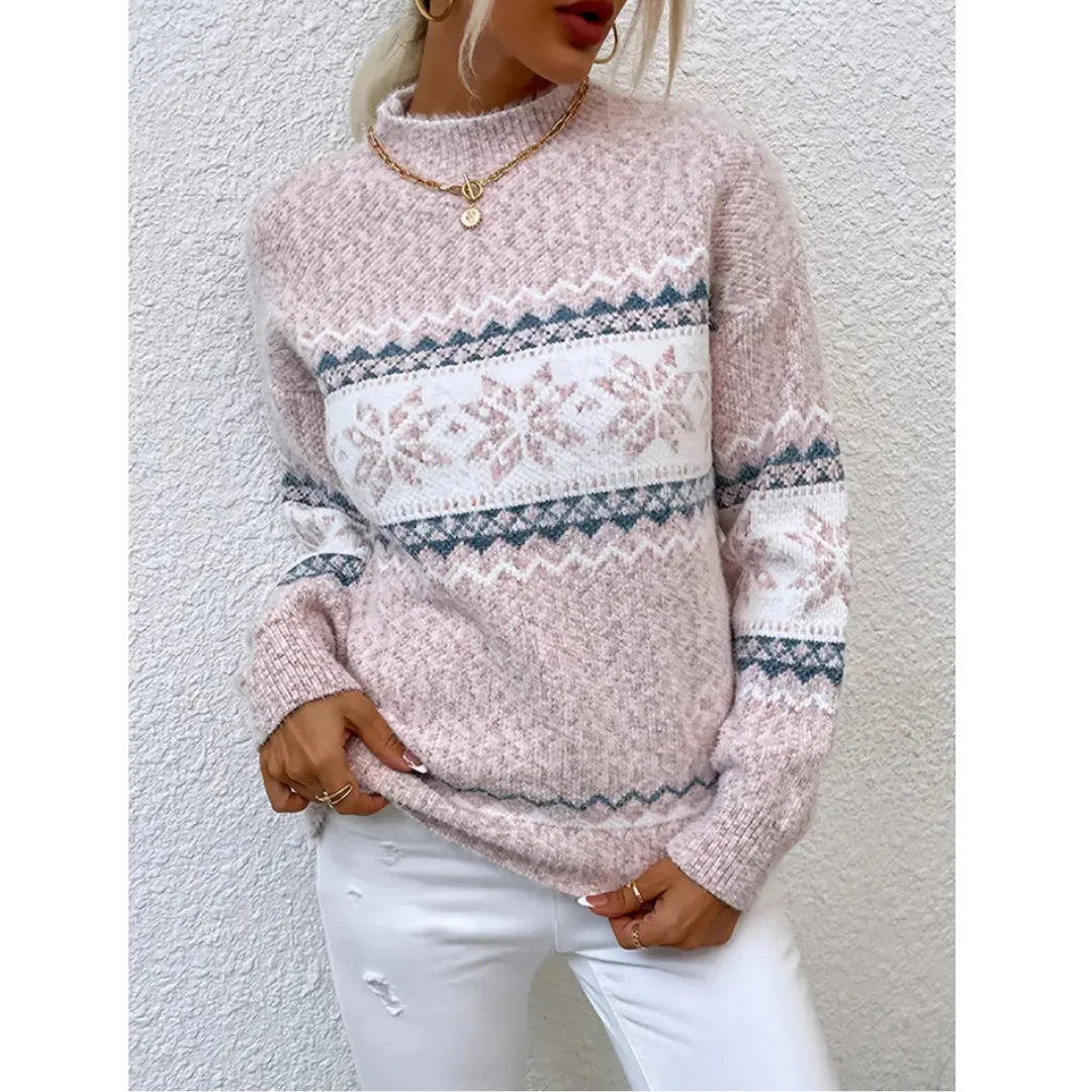 Sweater Women Warm Long Sleeve Knitwear Cozy Look - Image 2