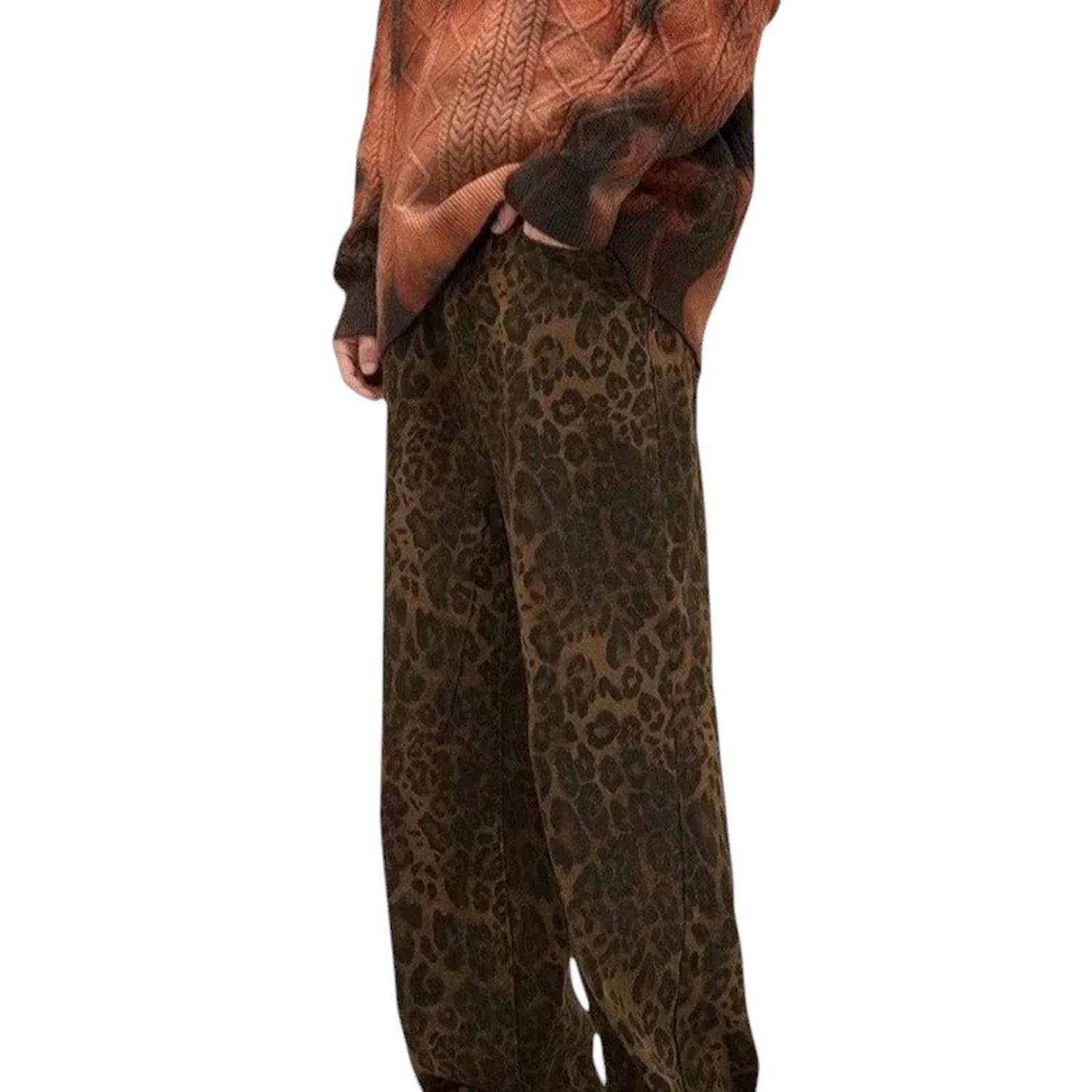 Jeans Women Leopard Print Bold Stylish Statement Denim - Image 3