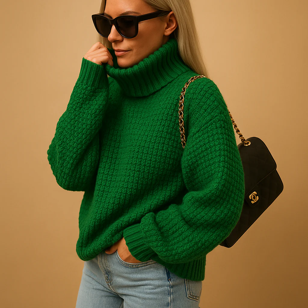 Sweater Women Relaxed Fit Long Sleeve Warm Knit Pullover Design - Image 4
