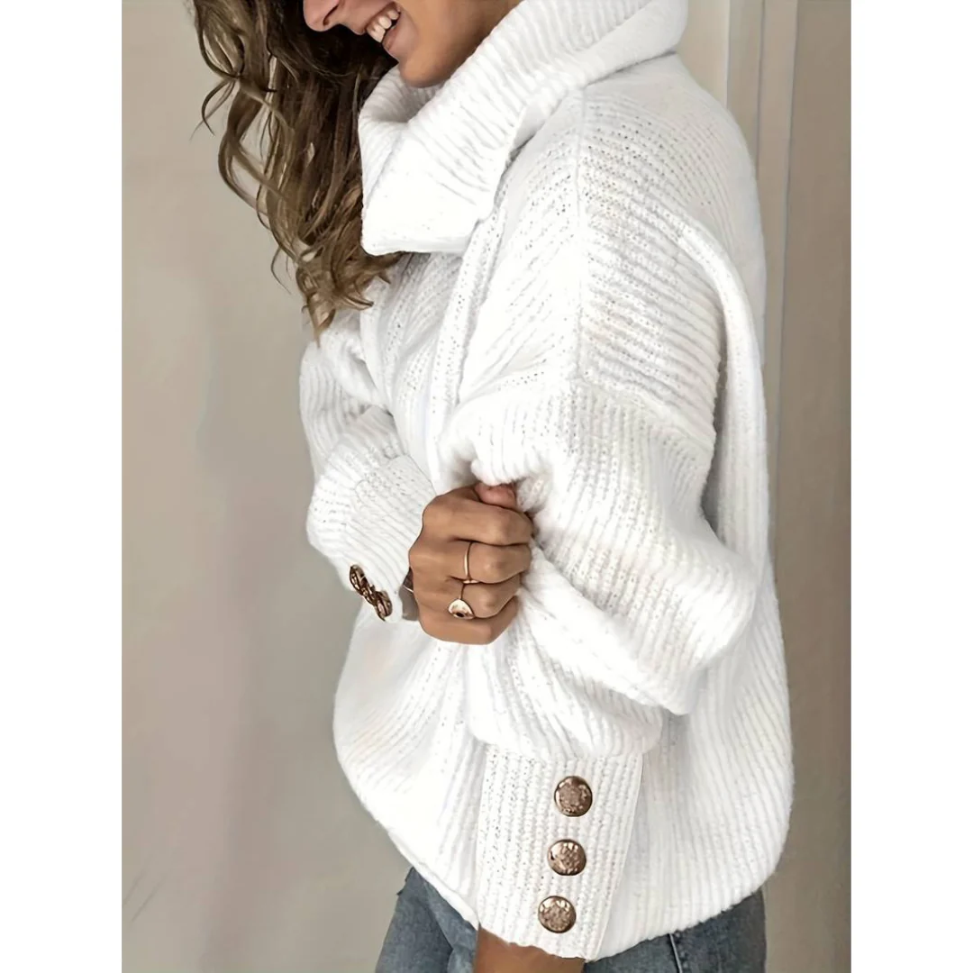 Sweater Women Warm Turtleneck Cozy Winter Style - Image 2