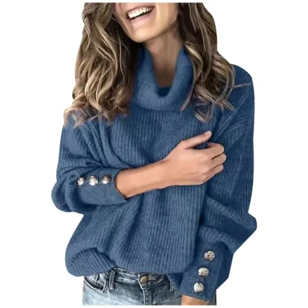 Sweater Women Warm Turtleneck Cozy Winter Style - Image 3