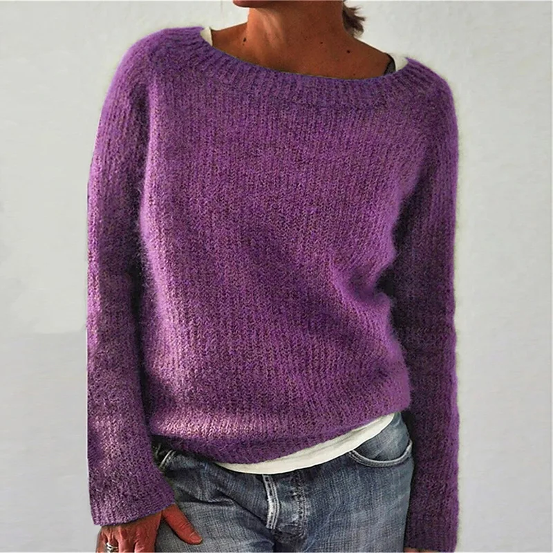 Sweater Women Warm Knitted Winter Fit Cozy Look - Image 3
