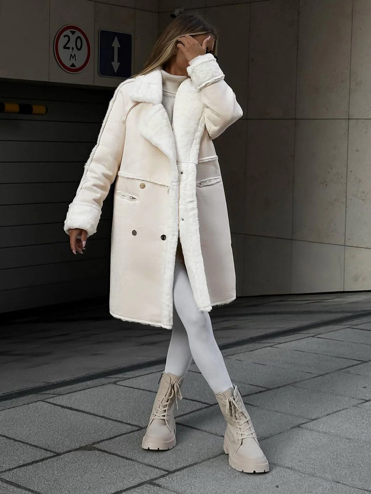 Teddy Coat Women Winter Warm Oversized Plus Size Coat - Image 5